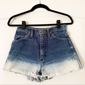 Wrangler High-Waisted Ombré Denim Jean Shorts